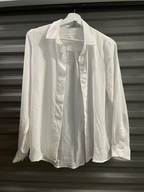 H&M White Men's Long-Sleeve Dress Shirt